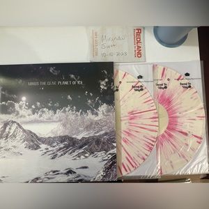 Minus The Bear - Planet Of Ice - Opaque Bone w/ Magenta Splatter - LIMITED RARE